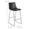 Flash Furniture 30" LeatherSoft Bar Height Barstools, Gray, PK2 2-ET-ER18345-30-GY-GG - alternate 3